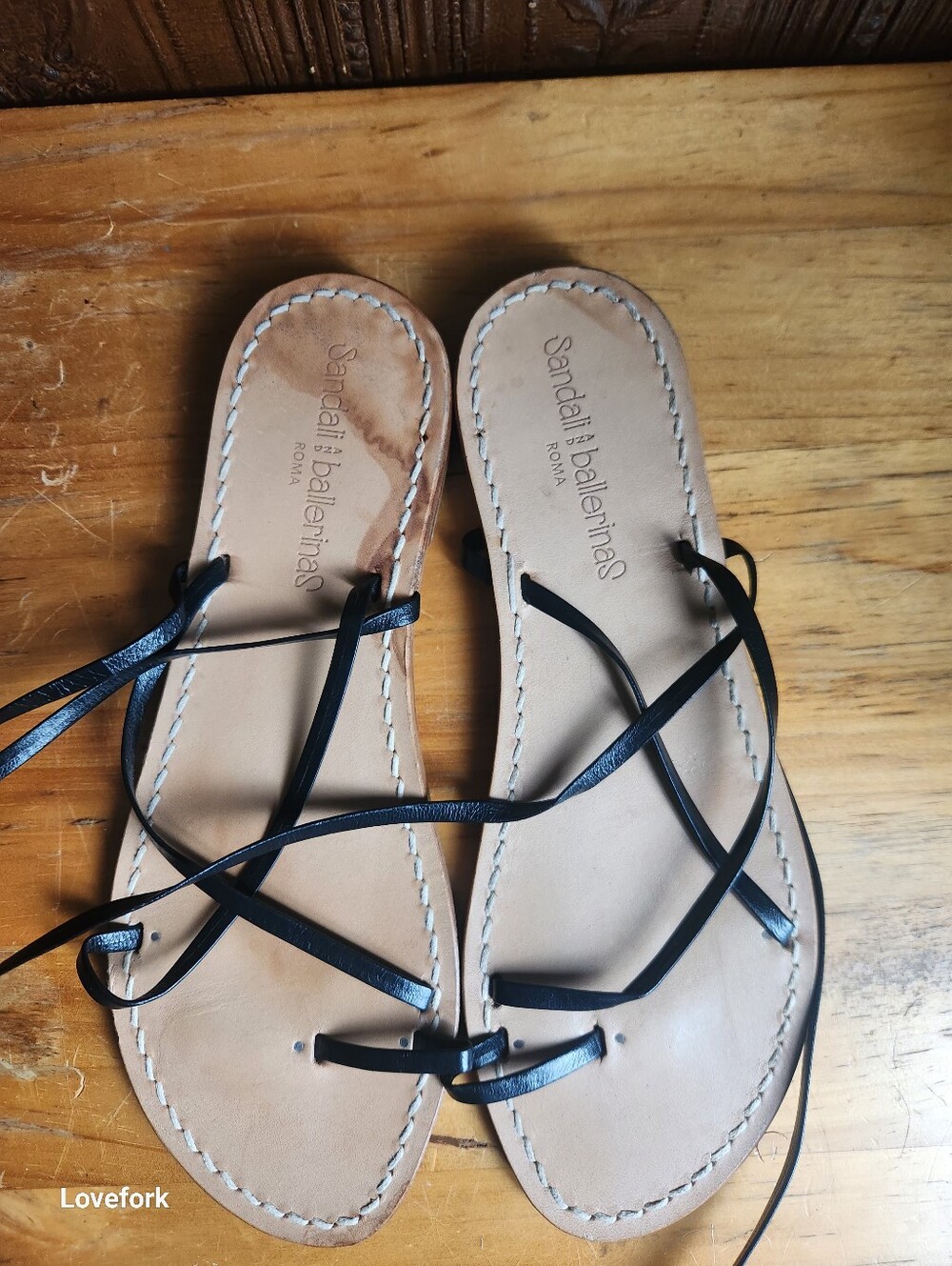 SANDALI and BALLERINA Roma Black Strappy Sandals Sz 9.5